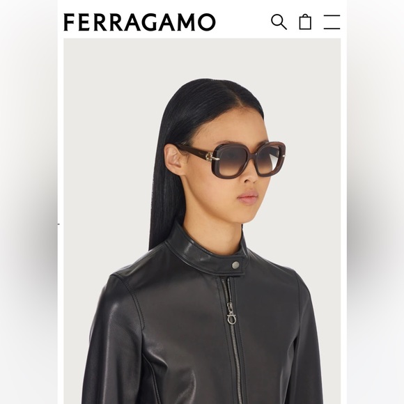 Ferragamo oversized round tortoiseshell sunglasses - Picture 8 of 8